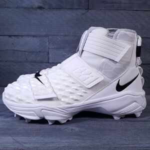 NIKE Force Savage Elite 2 Shark‎ Lineman Football Cleats Mens 16 White Black